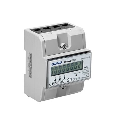 Elektromer 3-fázový LCD ORNO WE-520 s certifikátom MID