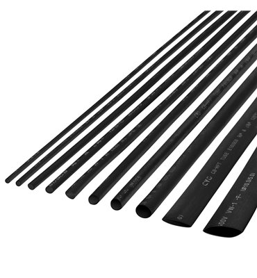 Zmršťovacie bužírky 4,5mm čierne 1m (10ks)