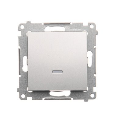 Vypínač Simon 54 premium č.1 LED podsv. modul strieborný