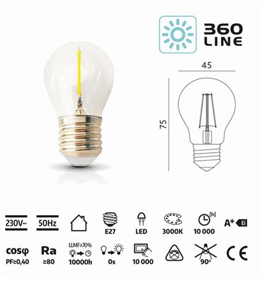 Žiarovka LED 1,3W, E27,...