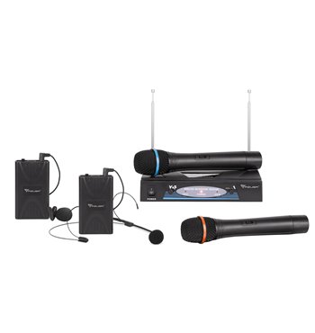 Mikrofon bezdrôtový VHF premium 2-kanály