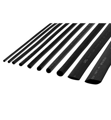 Zmršťovacie bužírky 10,0mm čierne 1m (10ks)