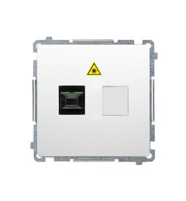 Optická zásuvka SC/APC Simon Basic modul biela