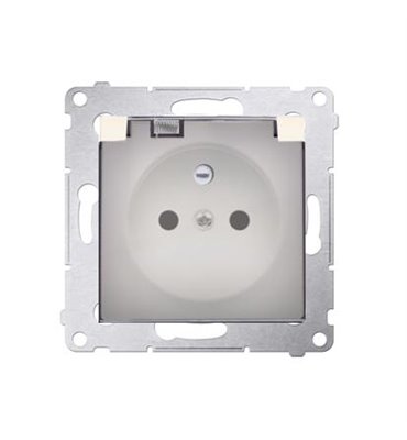 Zásuvka 250 V Simon 54 premium IP44 s clonkami béžová/transp.