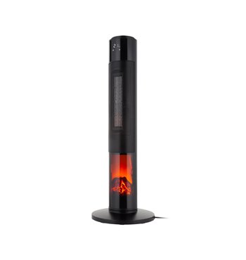 Stĺpový elektrický ohrievač PTC 1000/2000W imitácia krbu TEESA
