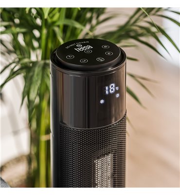 Stĺpový elektrický ohrievač PTC 1000/2000W imitácia krbu TEESA