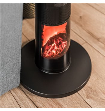 Stĺpový elektrický ohrievač PTC 1000/2000W imitácia krbu TEESA