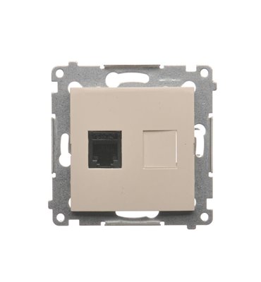 Tel. zásuvka Simon 54 premium RJ12 modul béžová