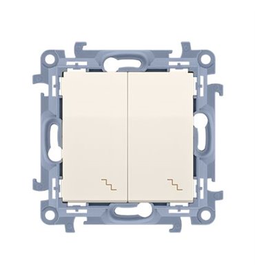 Vypínač Simon 10 č.6+6 (5B) LED podsv. modul béžový