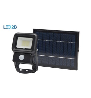 Solárny LED reflektor s detektorom pohybu, 10W, 6500K