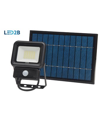 Solárny LED reflektor s detektorom pohybu, 20W, 6500K