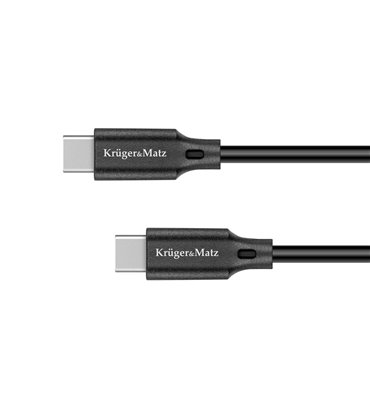 Kábel USB typ C - USB typ C 100W 1m čierny Kruger&Matz Basic