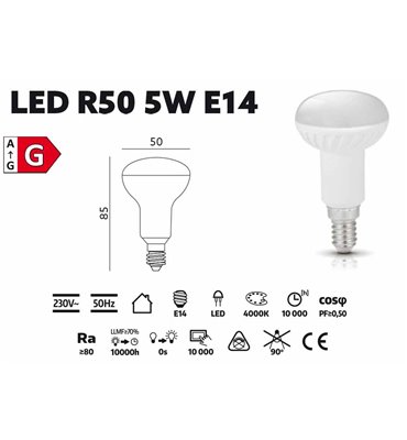 Žiarovka LED R50 5W, E14,...