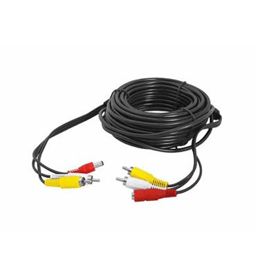 Kábel 2xRCA+DC zásuvka -...