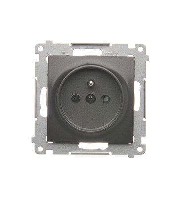 Zásuvka 250 V Simon 54 premium s clonkami modul antracit