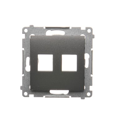 Kryt zásuvky 2x RJ45/RJ12 Simon 54 premium antracit