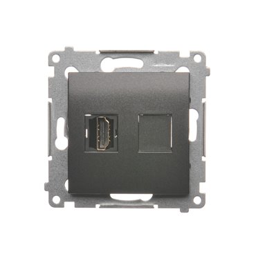Zásuvka HDMI jednoduchá Simon 54 premium modul antracit