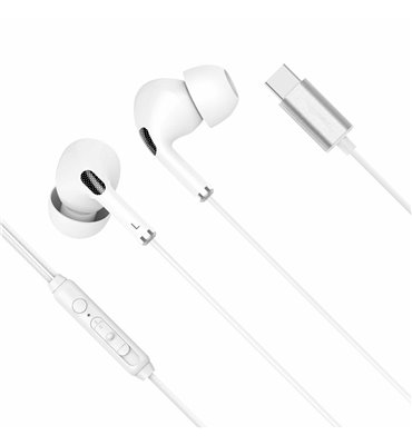 Slúchadlá do uší s mikrof. Kruger&Matz C1 USB-C biele