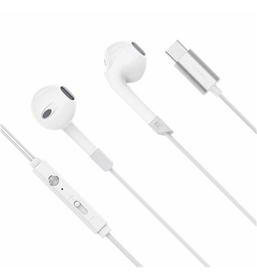 Slúchadlá do uší s mikrof. Kruger&Matz C2 USB-C biele