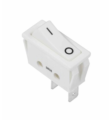 Prepínač kolískový 16A/250V 0-1 C5N 2pin biely