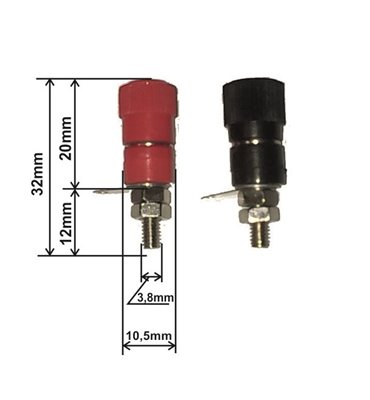 Konektor banánik zásuvka panelová 12mm I