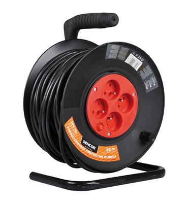 Predlžovací kábel na bubne 4 zás. 3x1,5mm (25m) PVC IP20 SENCOR