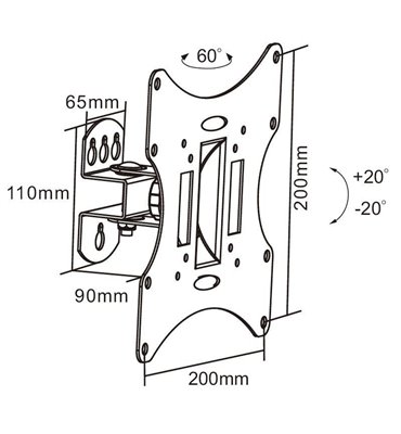 Držiak LCD TV 23 - 42" čierny