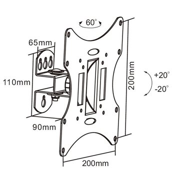 Držiak LCD TV 23 - 42" čierny