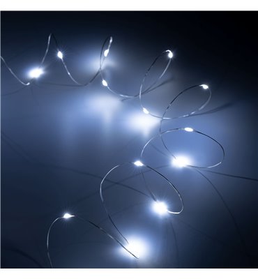 Dekoratívna reťaz 20 mini LED, studená biela REBEL