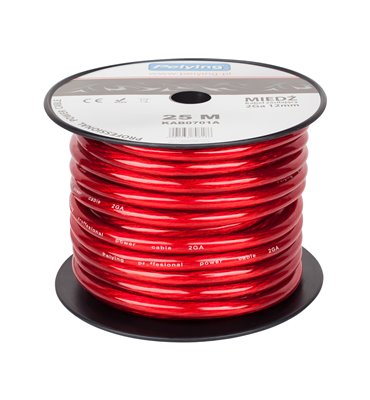 Kábel napájací auto 12mm (25m) CU