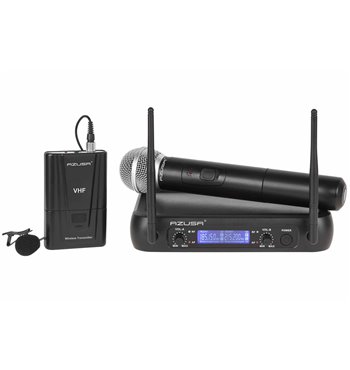 Mikrofón bezdrôtový VHF WR-358LD ručný+klip 2-kanál