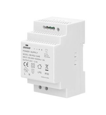 Napájací zdroj 24V na DIN lištu 60W, 2,5A