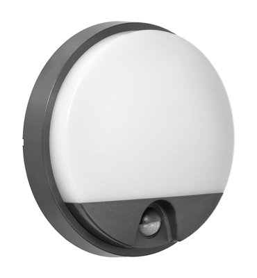 LED svietidlo AGAT 10W, senzor pohybu, IP54, 4000K, grafit