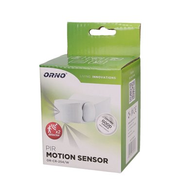 Detektor pohybu PIR, 360/180 st., 230V, IP65, biely