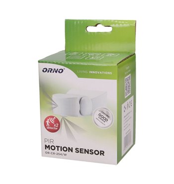 Detektor pohybu PIR, 360/180 st., 230V, IP65, biely