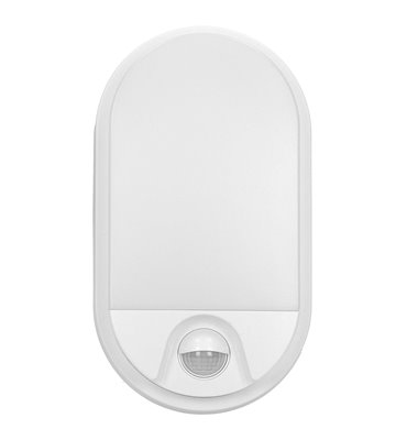LED svietidlo NEFRYT, 10W, senzor pohybu, IP54, 4000K, biele