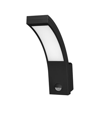 LED svietidlo PIRYT, 10W, senzor pohybu, IP54, 4000K, čierne