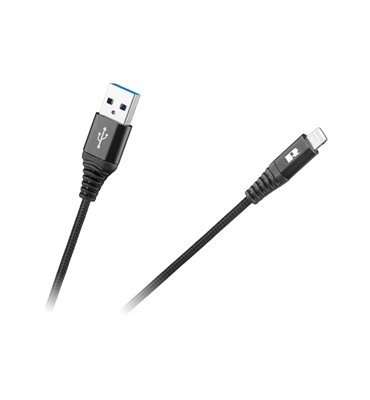Kabel USB - Lightning REBEL 1m čierny