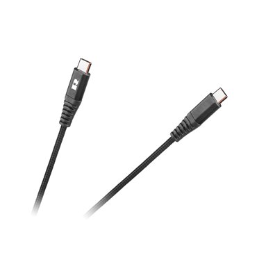 Kabel USB typ C - USB typ C REBEL 1m čierny