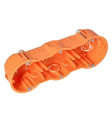 Krabica prístrojová trojnásobná sádrokartónová, oranžová