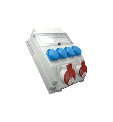 Zásuvková rozvodnica 1x32A/5P, 1x16A/5P, 4x250V, IP54