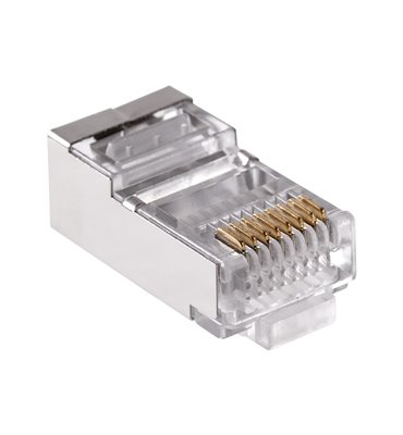 Konektor RJ45 8P8C drôt prechodový CAT.5E tienený