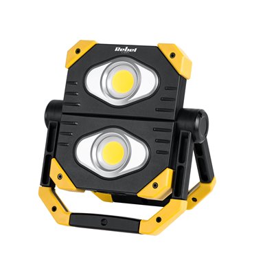 LED Reflektor akumulátorový prenosný 2XCOB 6500K Rebel