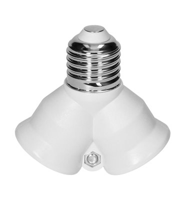 Adaptér pätice žiarovky E27 / 2 x E27