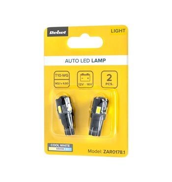 Autožiarovka LED (Canbus) T10 6SMD 5730 12V (2ks) blister