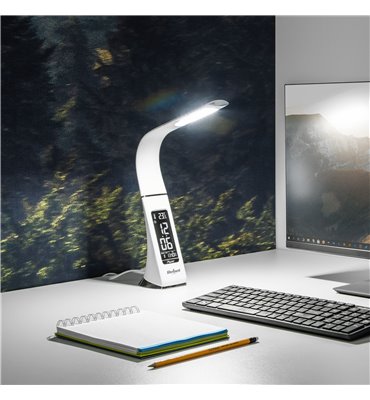 LED lampa stolná s LCD displejom a teplomerom Rebel