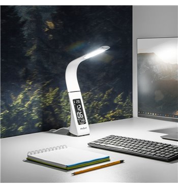 LED lampa stolná s LCD displejom a teplomerom Rebel