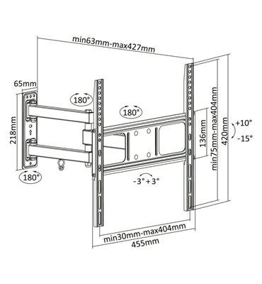 Držiak LCD TV 32 - 55"...