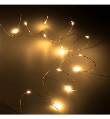 Dekoratívna reťaz 50 mini LED, teplá biela REBEL